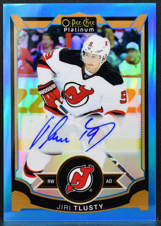 2015-16 O-Pee-Chee Platinum Blue Rainbow Autographs Jiri Tlusty TL Auto 2767