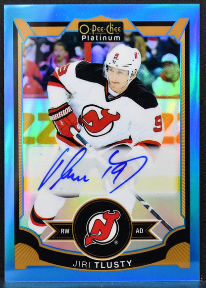 2015-16 O-Pee-Chee Platinum Blue Rainbow Autographs Jiri Tlusty TL Auto 2767