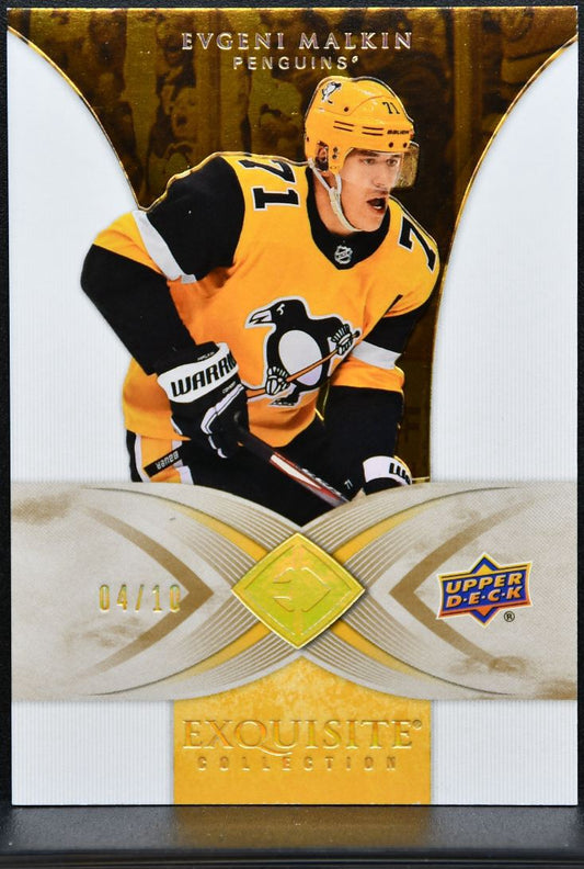 2020-21 UD Exquisite Collection Retro Gold Evgeni Malkin Penguins /10 0984