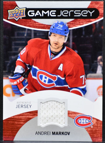 2012-13 Upper Deck Series 1 Game Jersey Andrei Markov Canadiens Jersey 9225