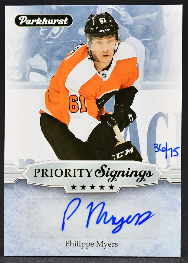 2019-20 UD Fall Promotion Parkhurst Priority Signings Myers PS-PM Auto 36/75