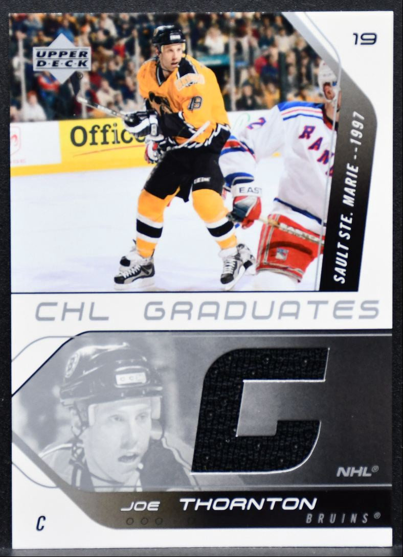 2002-03 Upper Deck CHL Graduates Joe Thornton CG-JT Boston Bruins Jersey 4282