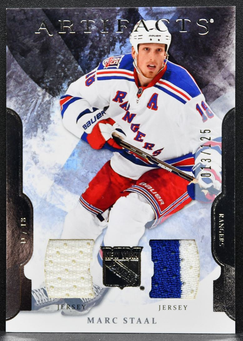 2011-12 Upper Deck Artifacts Jerseys Marc Staal 73 Rangers 013/125 Jersey 1993