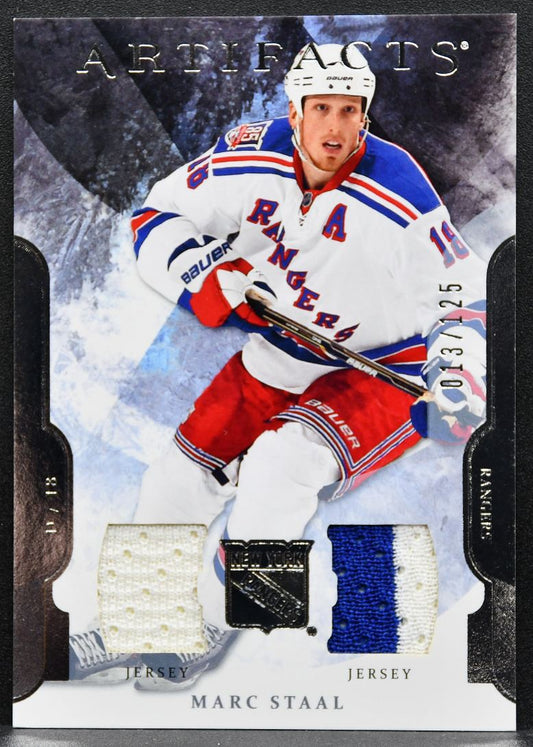 2011-12 Upper Deck Artifacts Jerseys Marc Staal 73 Rangers 013/125 Jersey 1993