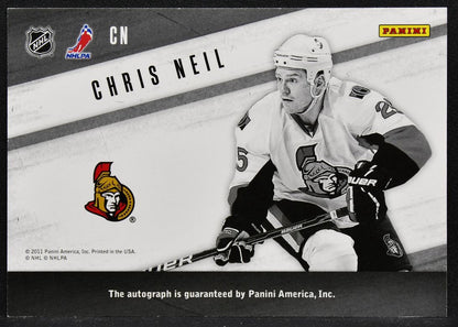 2011-12 Panini Zenith Yours Truly Chris Neil 5 Auto 2828