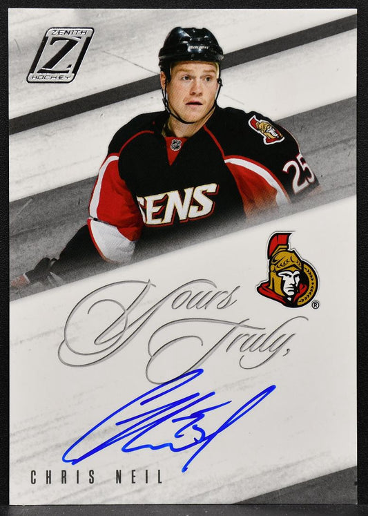 2011-12 Panini Zenith Yours Truly Chris Neil 5 Auto 2828