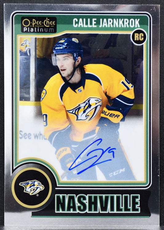 2014-15 O-Pee-Chee Platinum Rookie Autographs Calle Jarnkrok RA-26 RC Auto 2866