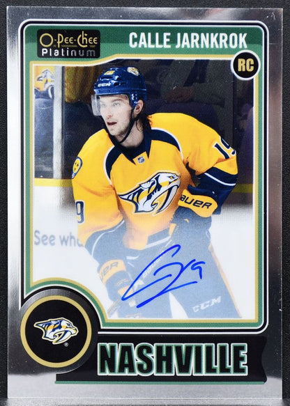 2014-15 O-Pee-Chee Platinum Rookie Autographs Calle Jarnkrok RA-26 RC Auto 2866