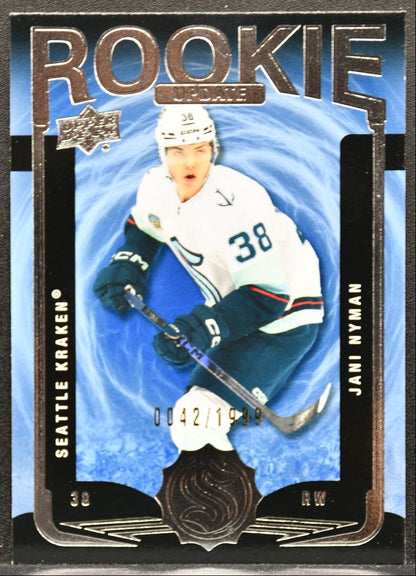 2025-26 UD Extended Series Rookie Update Jani Nyman RC 0042 /1999 0092