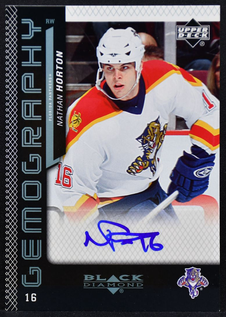 2006-07 UD Black Diamond Gemography Nathan Horton G-NH Panthers Auto 1806