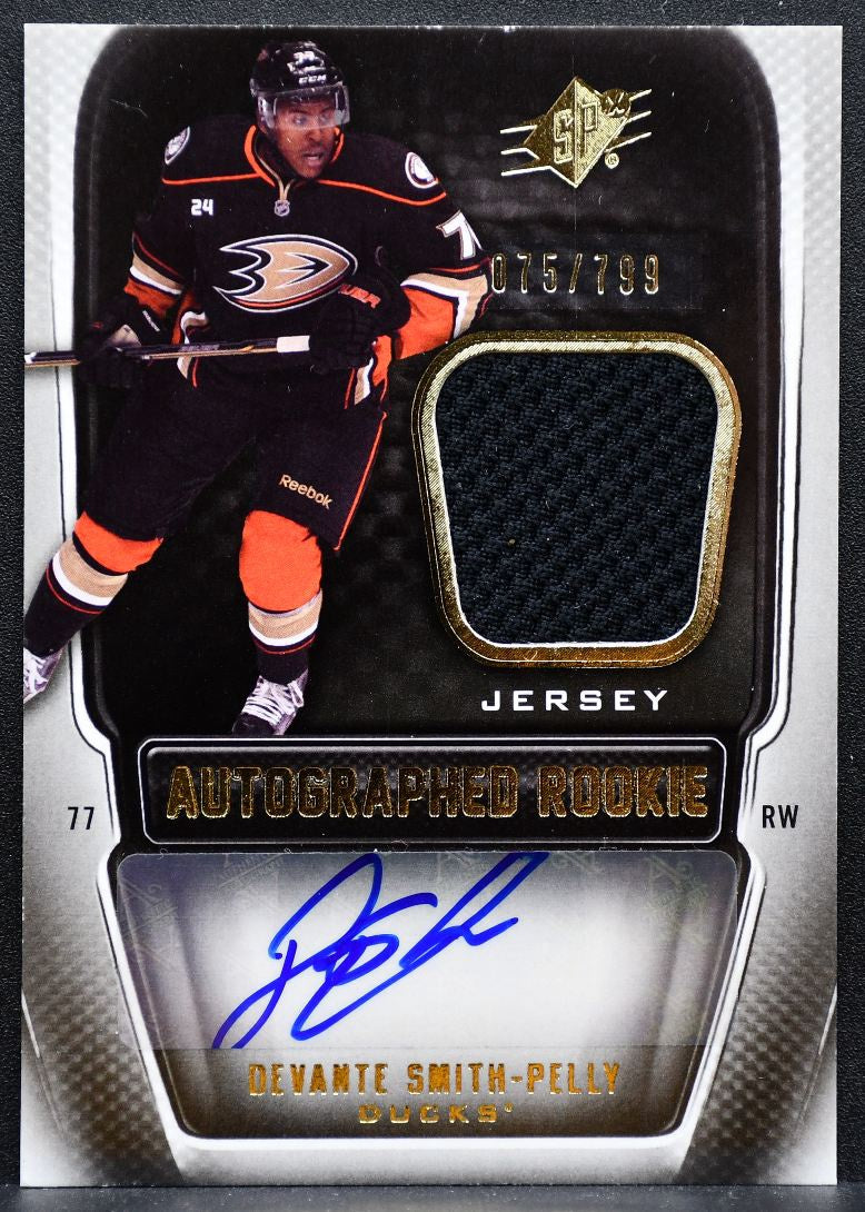 2011-12 SPx Rookie Jersey Auto Devante Smith-Pelly RC Auto 075/799 9343