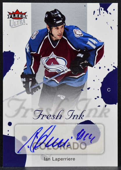 2005-06 Fleer Ultra Fresh Ink Ian Laperriere FI-IL Colorado Avalanche Auto 2127