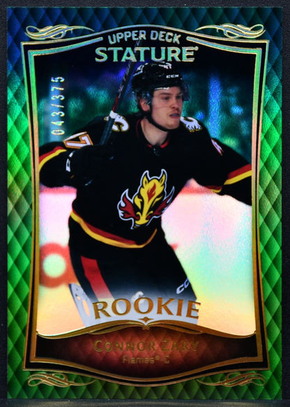 2023-24 Upper Deck Stature Rookie Green Connor Zary 37 Calgary Flames RC 043/375 9294