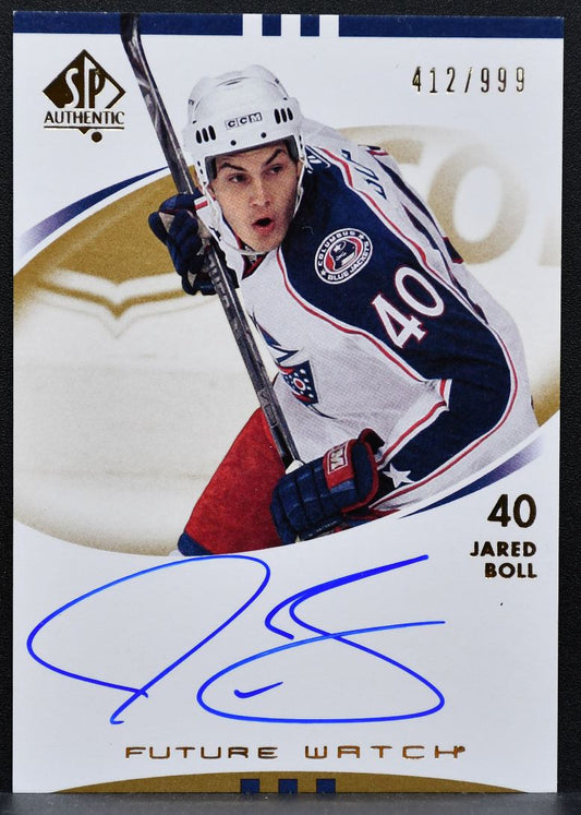 2007-08 SP Authentic Future Watch Auto Jared Boll Blue Jackets RC Auto 8276