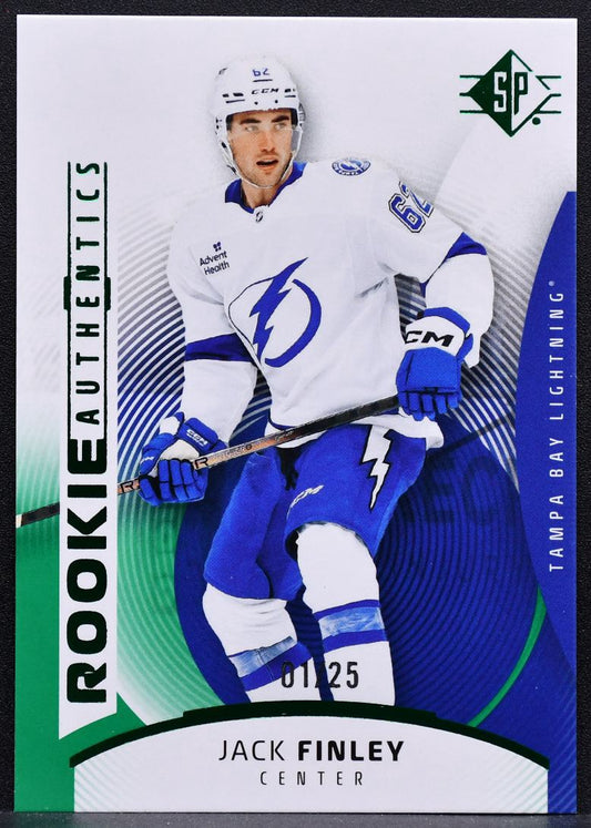 2025-26 SP Rookie Authentics Green Jack Finley 139 Lightning RC 01/25 7788