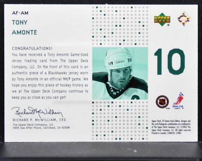 2002-03 SP Game Used Authentic Fabrics Amonte 187/225 Jersey 3933