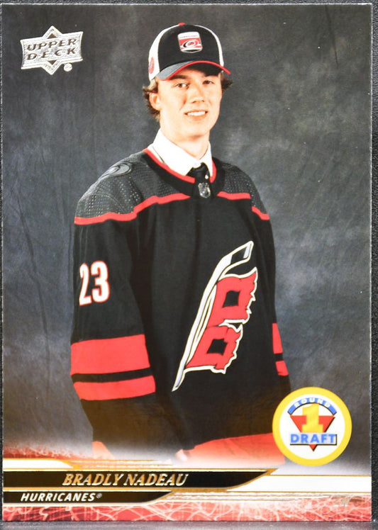 2024-25 UD Extended Series Round 1 Draft Bradly Nadeau 737 Hurricanes RC 0618
