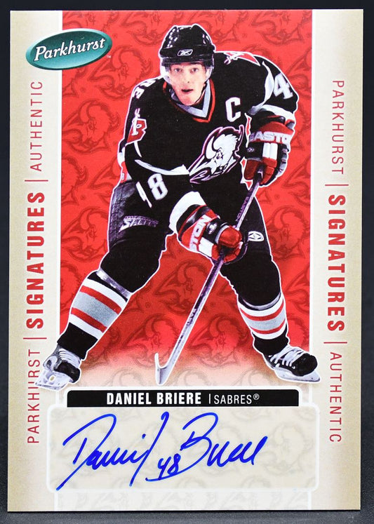 2005-06 UD Parkhurst Signatures Authentic Daniel Briere DB Auto