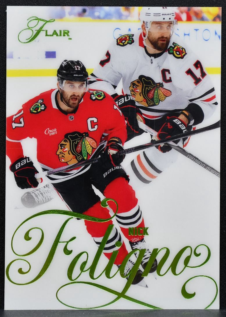 2025-26 Flair Forecheck Variant Nick Foligno 26 Chicago Blackhawks 209/349 0399