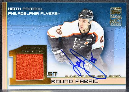 2002-03 Topps First Round Fabric Keith Primeau Flyers Auto Jersey 5937