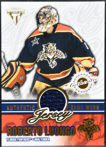2002-03 Pacific Private Stock Titanium Jerseys Luongo /1403 Jersey 8335