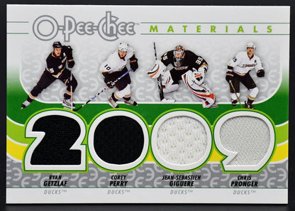 2009-10 OPC Materals Pronger/Perry/Giguere/Ryan Getzlaf J-DUCK Jersey