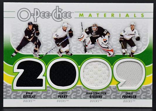 2009-10 OPC Materals Pronger/Perry/Giguere/Ryan Getzlaf J-DUCK Jersey