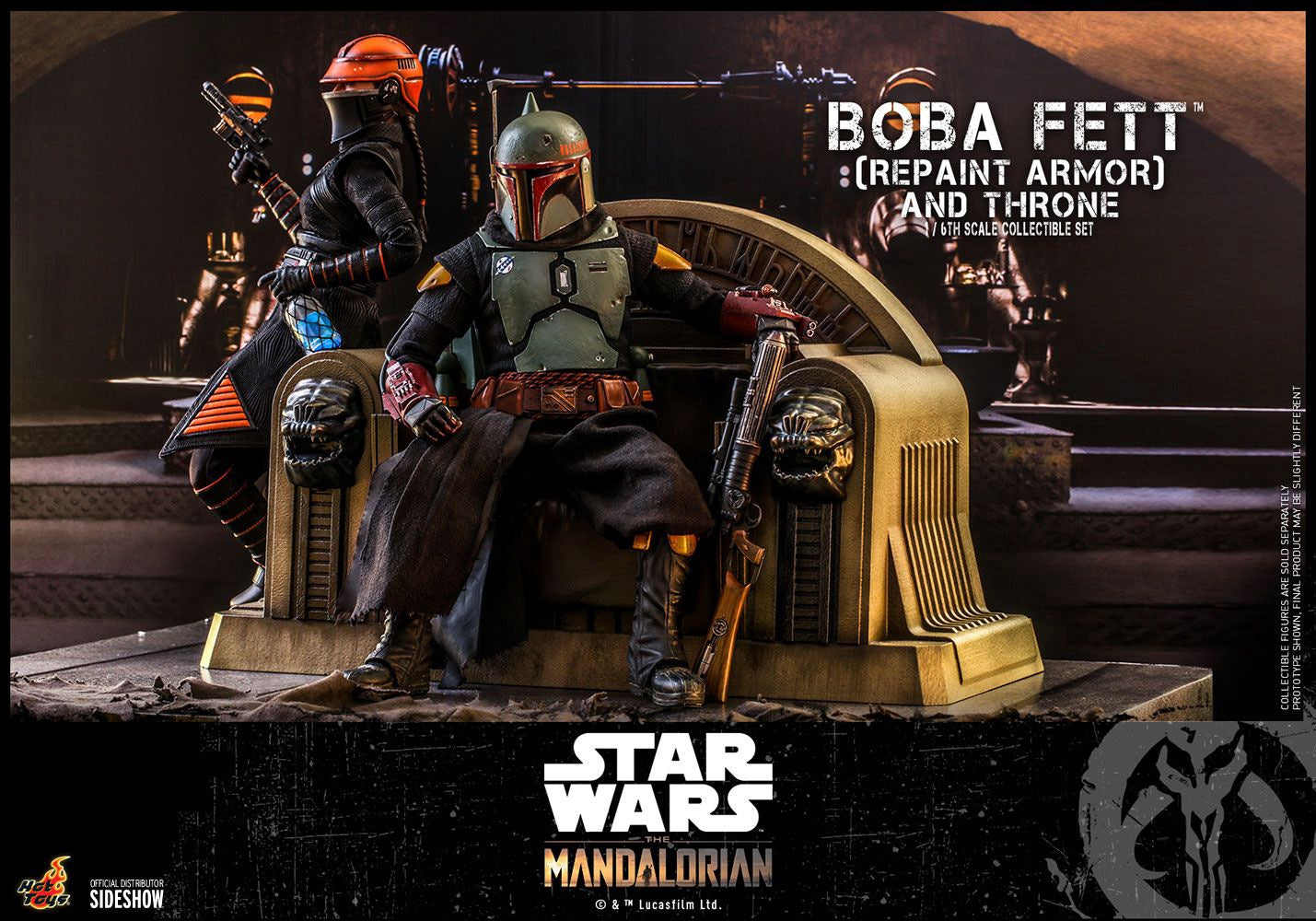 Boba Fett (Repaint Armor) and Throne Sixth Scale Figure Set by Hot Toys