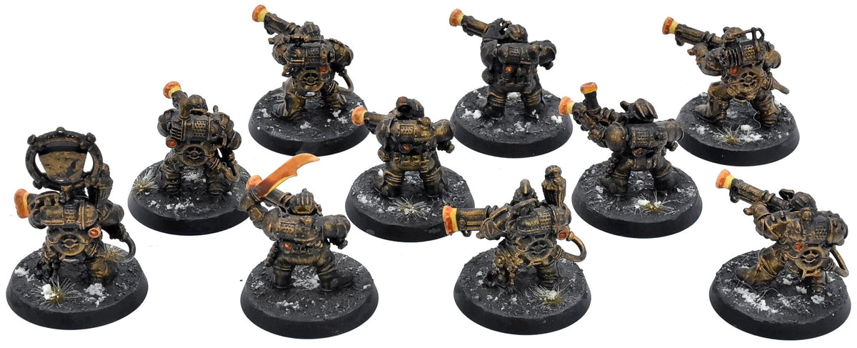 KHARADRON OVERLORDS 10 Arkanaut Company #1 WELL PAINTED Warhammer Sigmar 7265