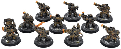 KHARADRON OVERLORDS 10 Arkanaut Company #1 WELL PAINTED Warhammer Sigmar 7265