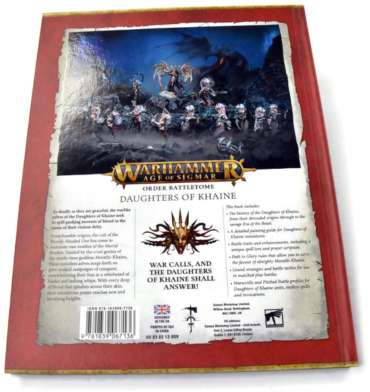 DAUGHTERS OF KHAINE Battletome Good Condition Warhammer Sigmar Book