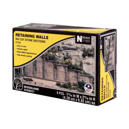 Woodland Scenics Wall Cut Stone (N) (6/Pk) C1159