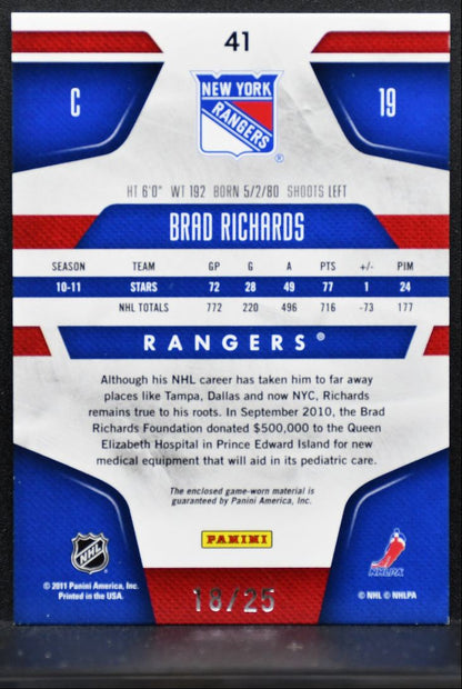 2011-12 Panini Certified Mirror Gold Materials Prime Richards 18/25 Patch 4466