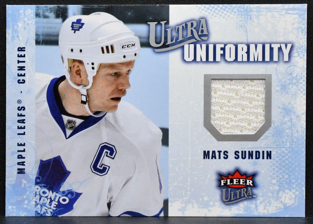2008-09 Fleer Ultra Uniformity Mats Sundin UA-SU Toronto Maple Leafs Jersey 4652