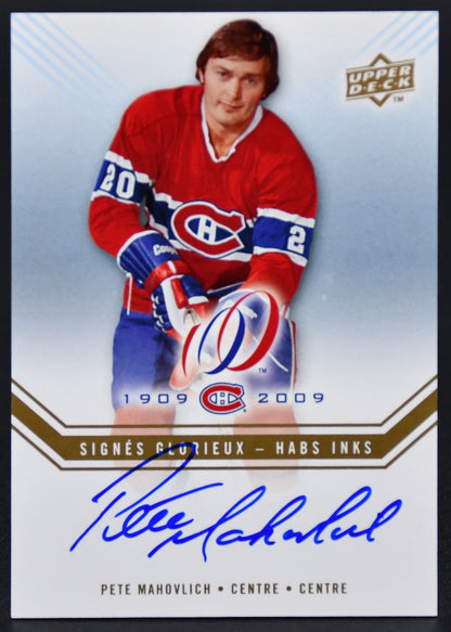 2008-09 UD Montreal Canadiens Centennial Habs Mahovlich Montreal Canadiens Auto