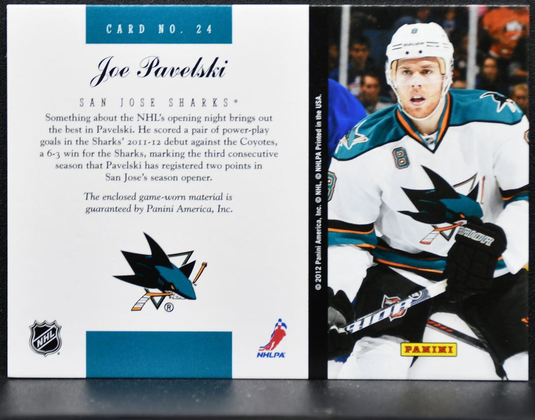 2011-12 Panini Elite Materials Joe Pavelski 24 Jersey 2486