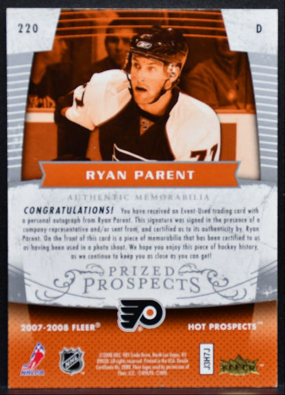 2007-08 Fleer Hot Prospects Prized Auto Patch Parent RC Auto 384/399 Patch 0741