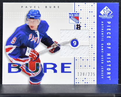2003-04 SP Game Used Piece of History Pavel Bure Rangers 120/225 Jersey 4671