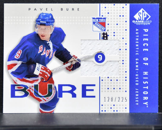 2003-04 SP Game Used Piece of History Pavel Bure Rangers 120/225 Jersey 4671