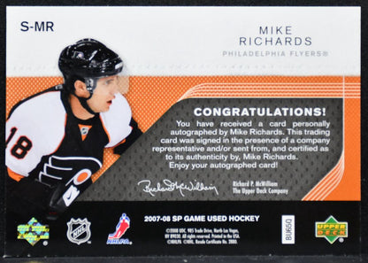 2007-08 SP Game Used SIGnificance Mike Richards S-MR Flyers Auto 48/50 3289