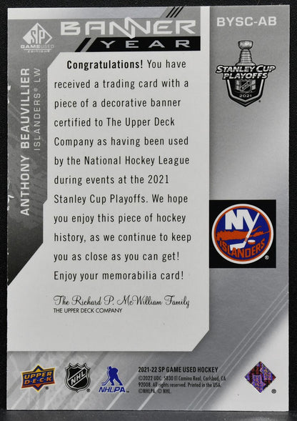 2021-22 SPGU 2021 NHL Stanley Cup Playoffs Banner Year Beauvillier Jersey 3529