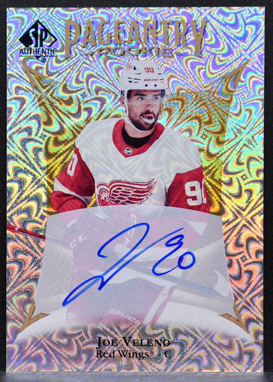 2021-22 SP Authentic Rookie Pageantry Autos Joe Veleno Red Wings RC Auto 0378