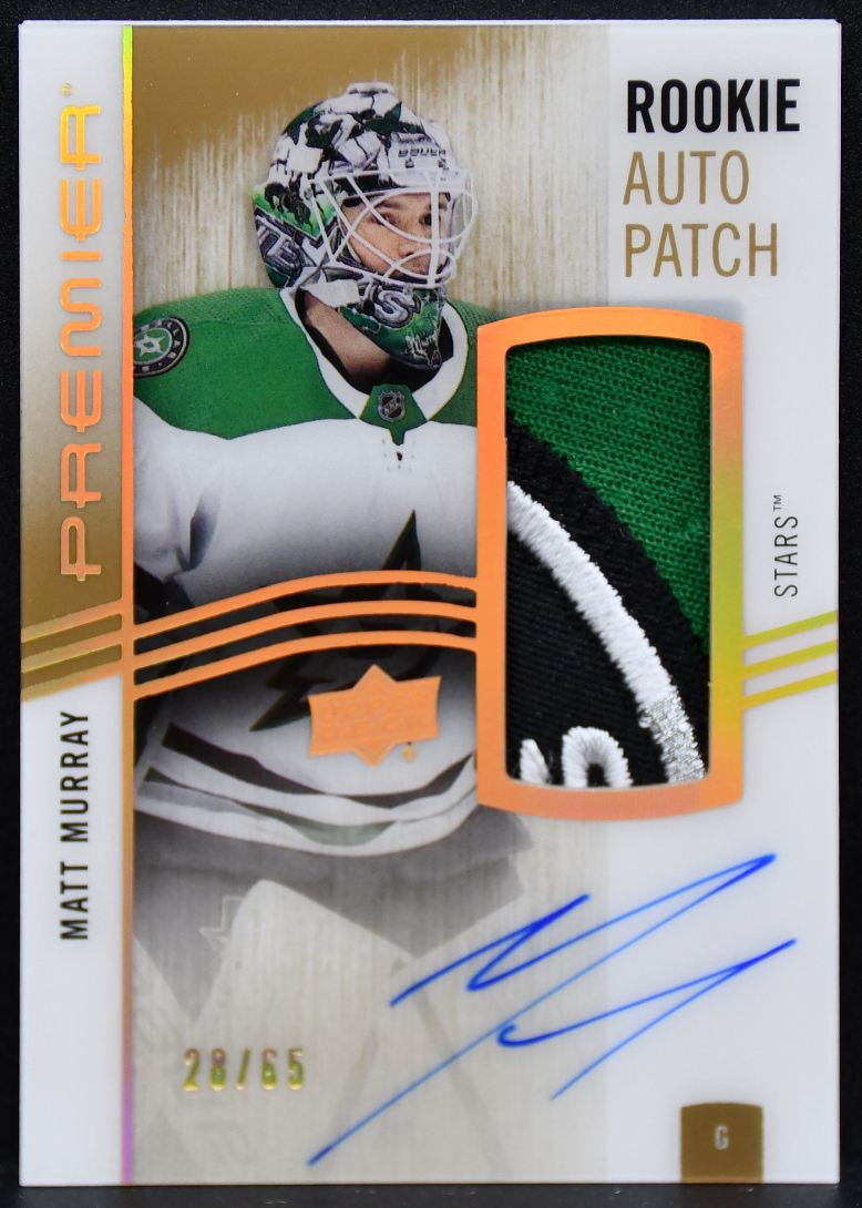 2023-24 UD Premier Acetate Patch Gold Murray Stars RC Auto 28/65 Patch 4753