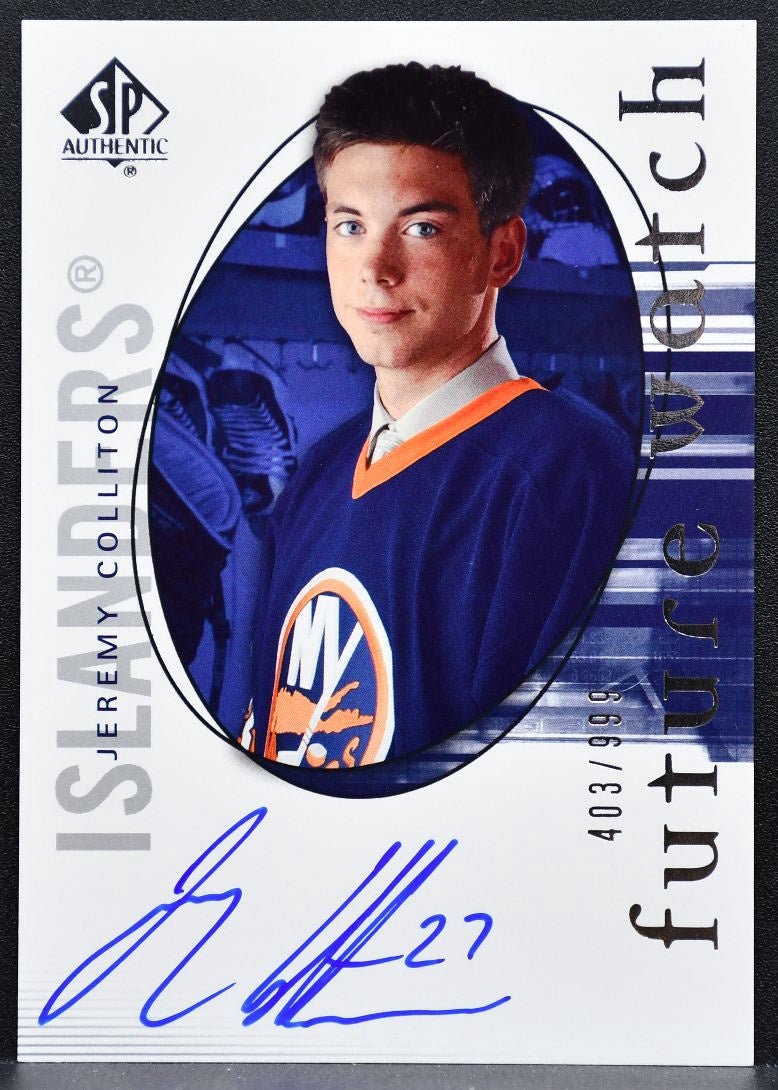 2005-06 SP Authentic Future Watch Auto Jeremy Colliton RC Auto 403/999 1308