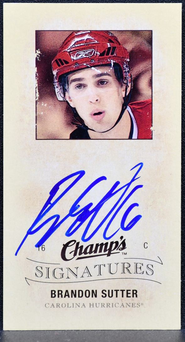 2009-10 UD Champ's Mini Signatures Sutter CS-BS Hurricanes Auto 7253