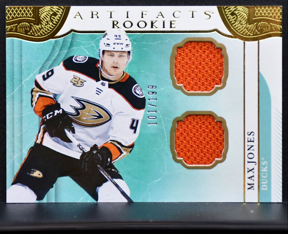 2019-20 UD Artifacts Horizontal Materials Gold Jones RC 101/199 Jersey 6156