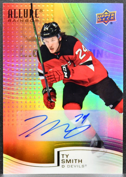2021-22 Upper Deck Allure Full Rainbow Auto Ty Smith R-61 Devils Auto 0768