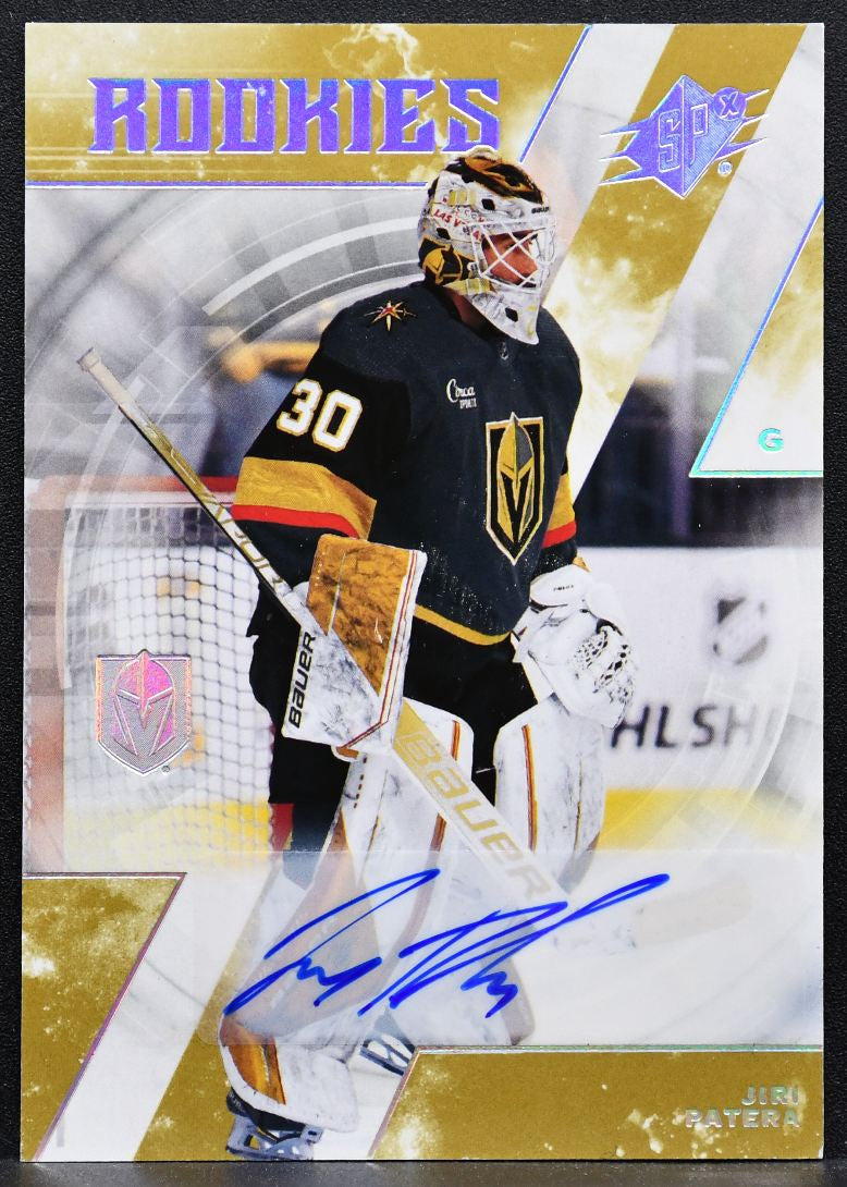 2023-24 SPx Rookies Auto Jiri Patera 191 Vegas Golden Knights RC Auto 7023