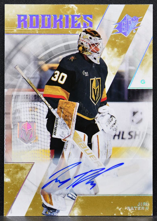 2023-24 SPx Rookies Auto Jiri Patera 191 Vegas Golden Knights RC Auto 7023