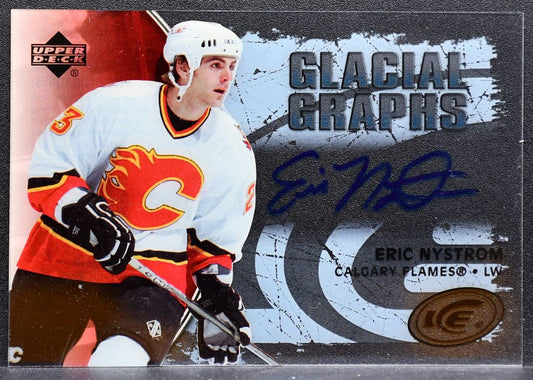 2005-06 Upper Deck Ice Glacial Graphs Eric Nystrom GG-EN Flames Auto 0392